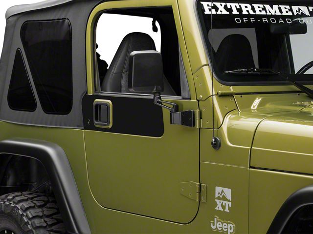 SEC10 Door Accent Decals; Matte Black (87-06 Jeep Wrangler YJ & TJ)