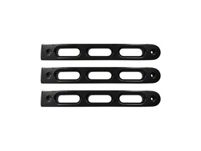 DV8 Offroad Slot Style Door Handle Inserts; Black (07-18 Jeep Wrangler JK 2-Door)