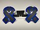 Drop Zone Off Road Awareness Ribbons Foot Pegs; Blue (76-06 Jeep CJ7, Wrangler YJ & TJ)