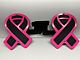 Drop Zone Off Road Awareness Ribbons Foot Pegs; Pink (07-24 Jeep Wrangler JK & JL)