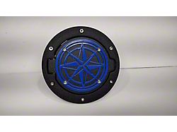 Drop Zone Off Road Compass Fuel Door; Blue (87-06 Jeep Wrangler YJ & TJ)