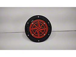 Drop Zone Off Road Compass Fuel Door; Orange (87-06 Jeep Wrangler YJ & TJ)