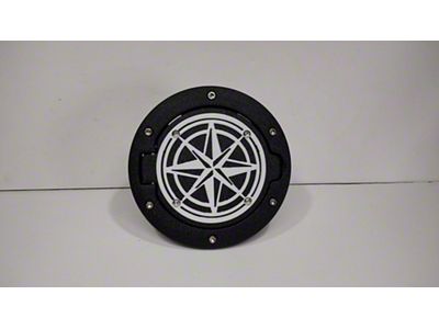 Drop Zone Off Road Compass Fuel Door; White (87-06 Jeep Wrangler YJ & TJ)