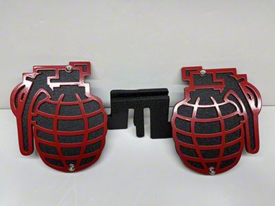 Drop Zone Off Road Grenade Foot Pegs; Red (07-25 Jeep Wrangler JK & JL)