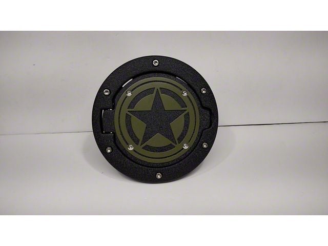 Drop Zone Off Road Star Fuel Door; Army Green (07-18 Jeep Wrangler JK)