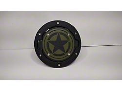 Drop Zone Off Road Star Fuel Door; Army Green (87-06 Jeep Wrangler YJ & TJ)