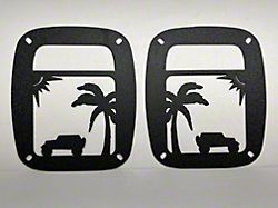 Drop Zone Off Road Tail Light Guards; Beach Scene (97-06 Jeep Wrangler TJ)