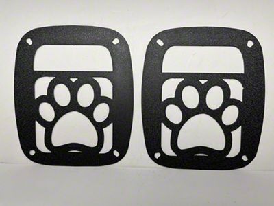 Drop Zone Off Road Tail Light Guards; Dog Paw (97-06 Jeep Wrangler TJ)