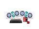 DS18 Complete RGB Loaded Sound Bar Package with Metal Grille Marine Speakers; White Sound Bar with White Speakers (20-23 Jeep Gladiator JT)