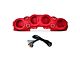 DS18 Overhead Sound Bar System with Tweeters for Four 8-Inch Speakers; Red (20-23 Jeep Gladiator JT)