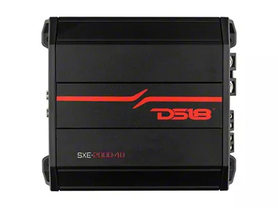 DS18 SXE Class D 4-Channel Amplifier; 4 x 150 Watts; Red (Universal; Some Adaptation May Be Required)