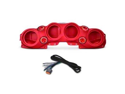 DS18 Overhead Sound Bar System with Tweeters for Four 8-Inch Speakers; Red (18-23 Jeep Wrangler JL)