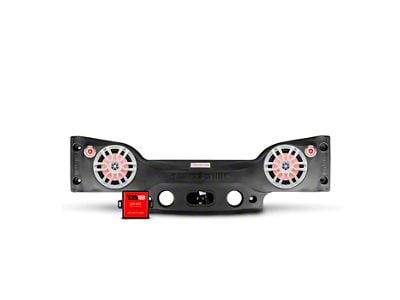 DS18 Plug and Play RGB Loaded Sound Bar Package with Plastic Grille Marine Speakers; Black Sound Bar with White Speaker Grilles (07-18 Jeep Wrangler JK)