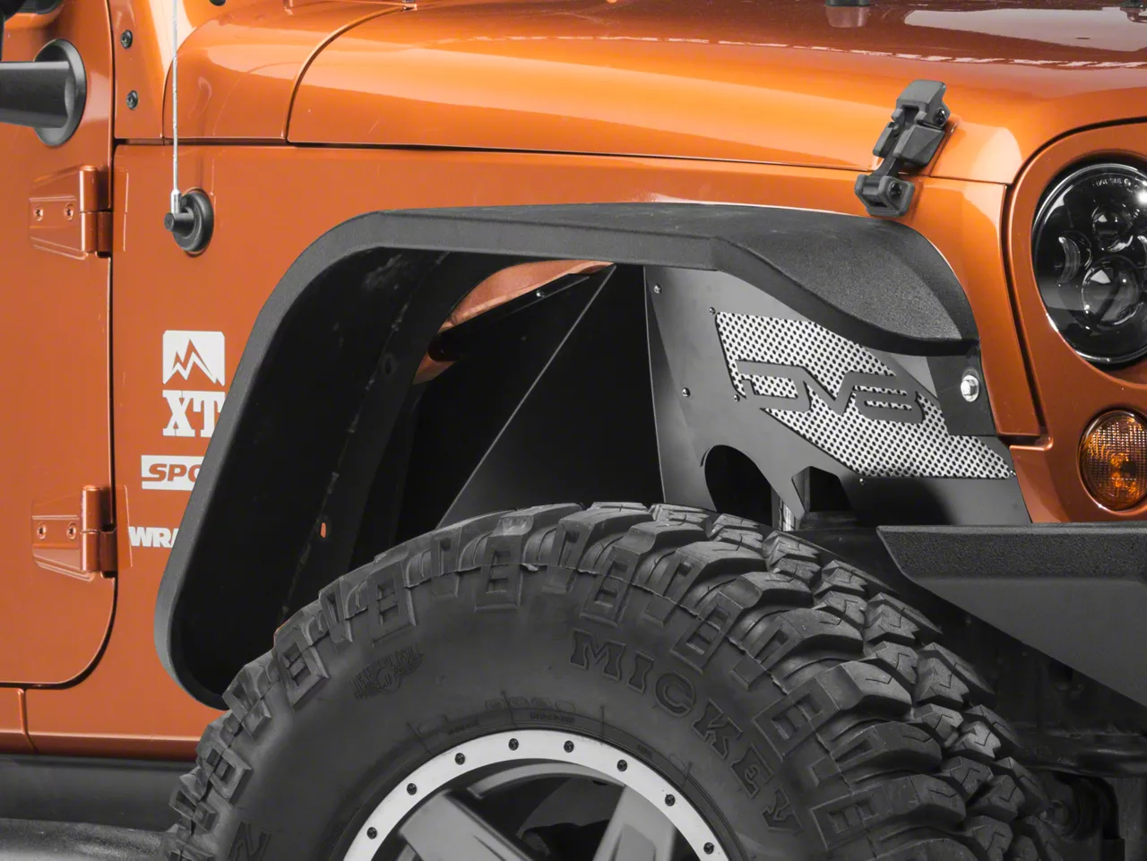 DV8 Offroad Jeep Wrangler Aluminum Inner Fender Flares; Black J108527 ...