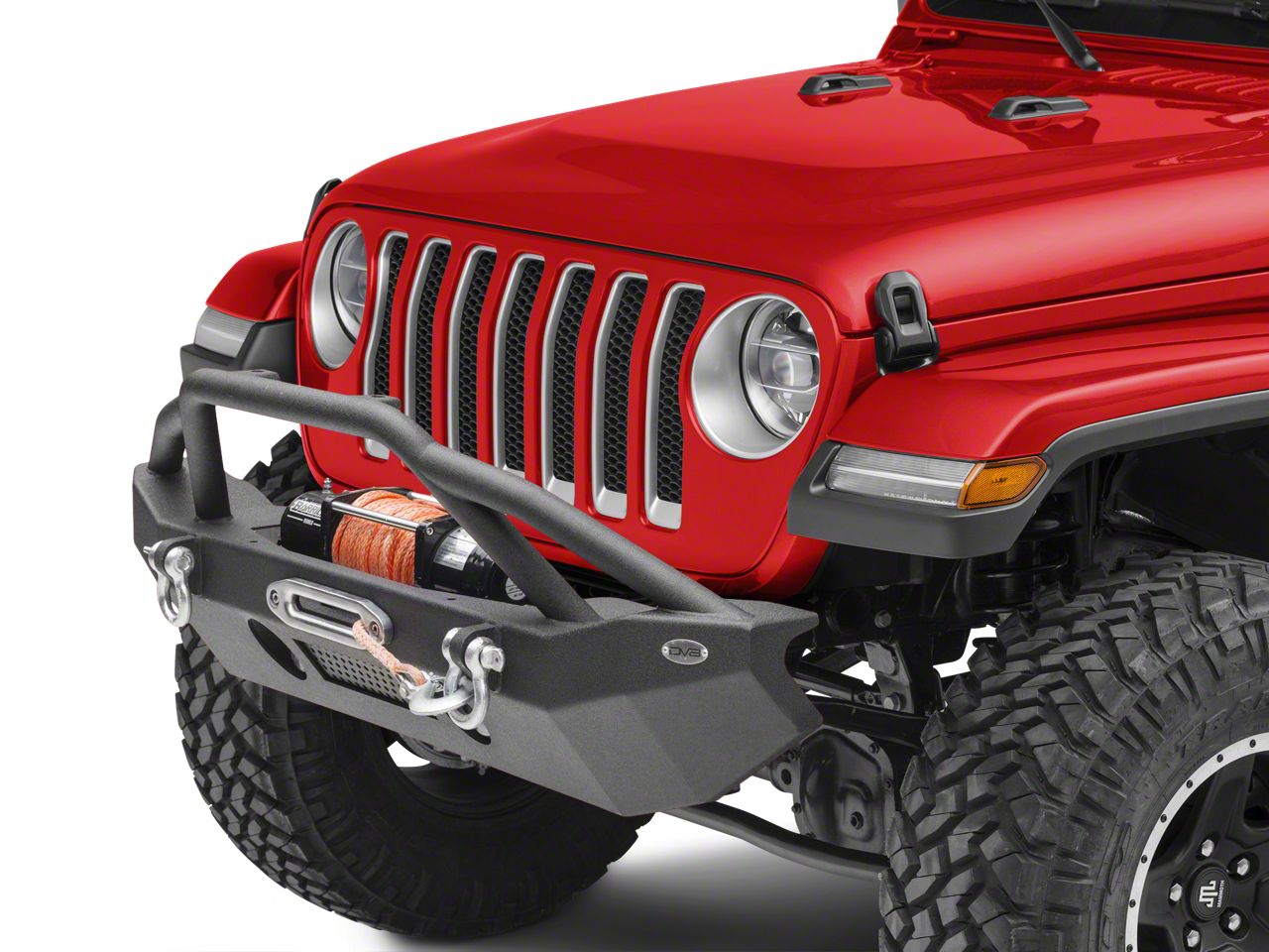 DV8 Offroad Jeep Wrangler FS-14 Hammer Forged Mid Width Front Bumper ...