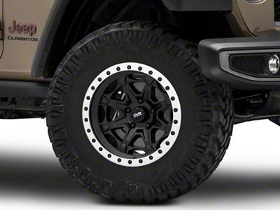 DV8 Offroad 886 Simulated Beadlock Matte Black Wheel; 17x9; -12mm Offset (20-24 Jeep Gladiator JT)