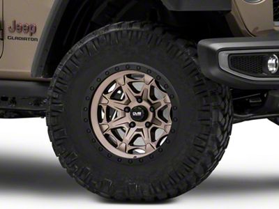 DV8 Offroad 886 Simulated Beadlock Matte Bronze Wheel; 17x9; -12mm Offset (20-24 Jeep Gladiator JT)