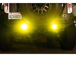 DV8 Offroad 3-Inch Elite Series LED Amber Flush Mount Pod Light; Flood Beam (Universal; Some Adaptation May Be Required)