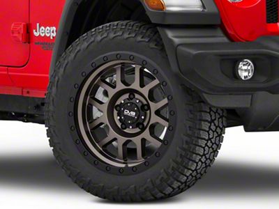 DV8 Offroad 883 Simulated Beadlock Matte Bronze Wheel; 20x9 (18-24 Jeep Wrangler JL)