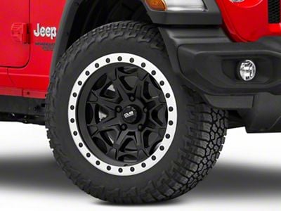 DV8 Offroad 886 Simulated Beadlock Matte Black Wheel; 20x9; 12mm Offset (18-24 Jeep Wrangler JL)