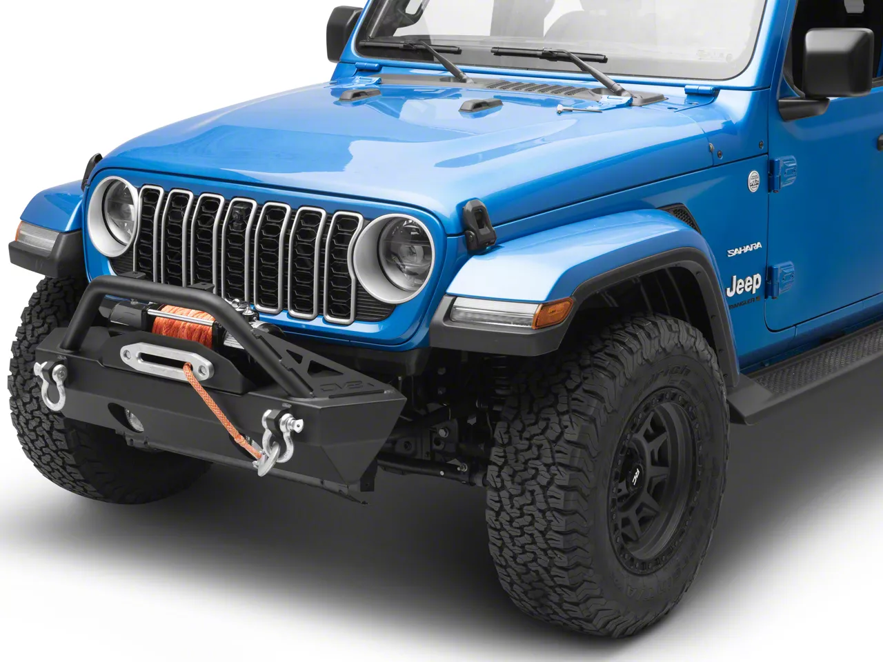 DV8 Offroad Jeep Wrangler FS-15 Hammer Forged Stubby Front Bumper with ...