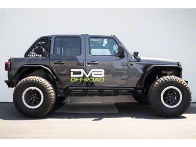 DV8 Offroad FS-15 Series Rock Sliders; Textured Black (18-24 Jeep Wrangler JL 4-Door)