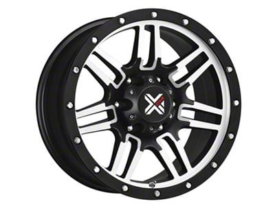 DX4 Wheels 7S Flat Black Machined 6-Lug Wheel; 17x8.5; -6mm Offset (03-09 4Runner)