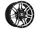 DX4 Wheels 7S Flat Black Machined 6-Lug Wheel; 17x8.5; -6mm Offset (03-09 4Runner)