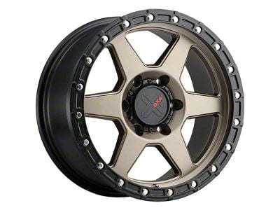 DX4 Wheels RECON Matte Bronze with Black Ring 6-Lug Wheel; 17x8.5; 10mm Offset (03-09 4Runner)