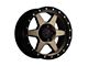 DX4 Wheels RECON Matte Bronze with Black Ring 6-Lug Wheel; 17x8.5; -6mm Offset (03-09 4Runner)