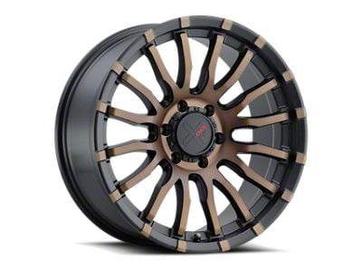 DX4 Wheels OCTANE Flat Black with Bronze Shadow 6-Lug Wheel; 20x9; 10mm Offset (04-15 Titan)