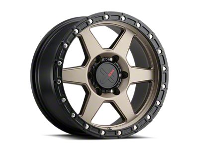 DX4 Wheels RECON Matte Bronze with Black Ring 6-Lug Wheel; 18x9; 18mm Offset (04-15 Titan)