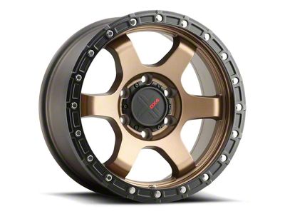 DX4 Wheels NITRO Frozen Bronze with Black Lip 6-Lug Wheel; 16x8; 0mm Offset (05-21 Frontier)