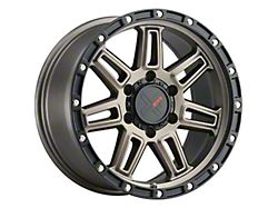 DX4 Wheels REBEL Matte Bronze with Black Ring 6-Lug Wheel; 16x8; 0mm Offset (05-21 Frontier)