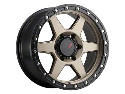 DX4 Wheels RECON Matte Bronze with Black Ring 6-Lug Wheel; 17x8.5; 0mm Offset (05-21 Frontier)