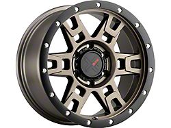 DX4 Wheels TERRAIN Matte Bronze with Black Ring 6-Lug Wheel; 17x8.5; 0mm Offset (05-21 Frontier)