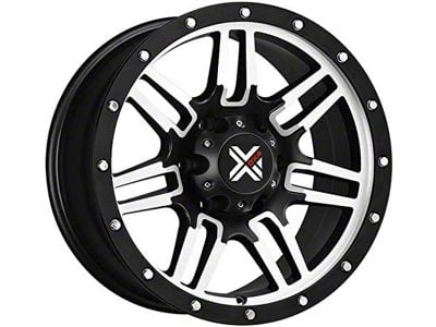 DX4 Wheels 7S Flat Black Machined 6-Lug Wheel; 17x8.5; 18mm Offset (05-15 Tacoma)