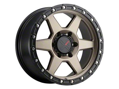 DX4 Wheels RECON Matte Bronze with Black Ring 6-Lug Wheel; 17x8.5; 10mm Offset (05-15 Tacoma)