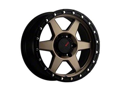 DX4 Wheels RECON Matte Bronze with Black Ring 6-Lug Wheel; 17x8.5; -6mm Offset (05-15 Tacoma)