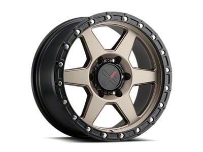 DX4 Wheels RECON Matte Bronze with Black Ring 6-Lug Wheel; 18x9; 18mm Offset (05-15 Tacoma)