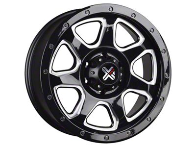 DX4 Wheels STORM Gloss Black Milled 5-Lug Wheel; 20x9; 10mm Offset (07-13 Tundra)