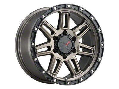 DX4 Wheels REBEL Matte Bronze with Black Ring 6-Lug Wheel; 16x8; 10mm Offset (10-24 4Runner)