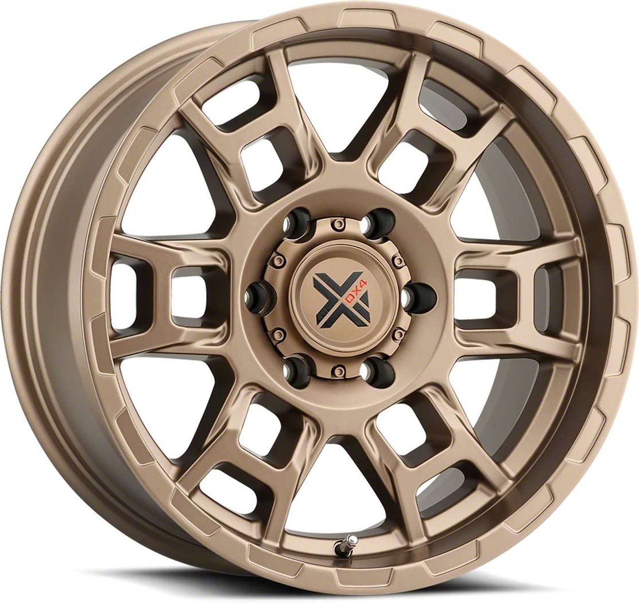 DX4 Wheels Tacoma Beast Frozen Bronze 6-Lug Wheel; 17x8.5; -18mm Offset ...