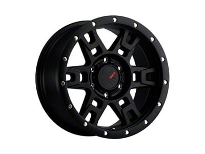 DX4 Wheels TERRAIN Flat Black 6-Lug Wheel; 17x8.5; -6mm Offset (2024 Tacoma)