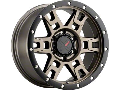 DX4 Wheels TERRAIN Matte Bronze with Black Ring 6-Lug Wheel; 18x9; 12mm Offset (2024 Tacoma)