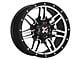 DX4 Wheels 7S Flat Black Machined 6-Lug Wheel; 17x8.5; -6mm Offset (10-24 4Runner)