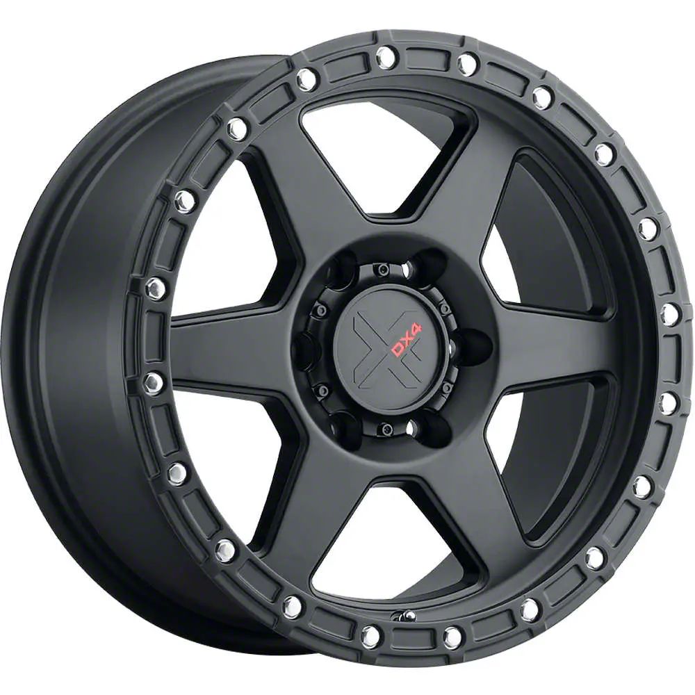 DX4 Wheels Toyota 4-Runner RECON Flat Black 6-Lug Wheel; 17x8.5; 10mm ...