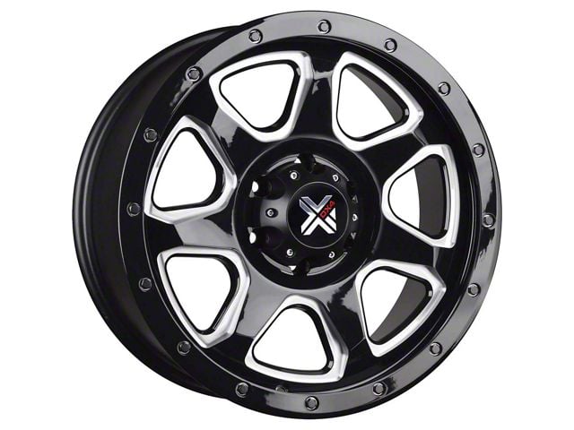 DX4 Wheels STORM Gloss Black Milled 6-Lug Wheel; 20x9; 10mm Offset (10-24 4Runner)