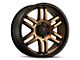 DX4 Wheels DYNO Frozen Bronze with Black Lip 6-Lug Wheel; 20x9; 10mm Offset (22-24 Bronco Raptor)