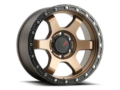 DX4 Wheels NITRO Frozen Bronze with Black Lip 6-Lug Wheel; 17x8.5; 0mm Offset (21-24 Bronco, Excluding Raptor)